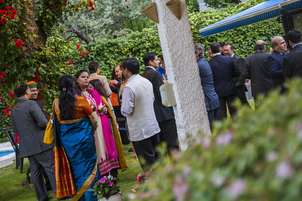   Reception at the residence of the indian Ambassador