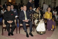 Reception in honour of T.M. the King and Queen offered by H.E. President Patil at the Ritz Hotel.